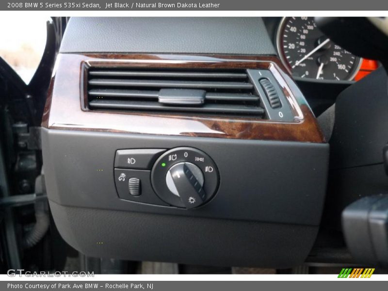 Jet Black / Natural Brown Dakota Leather 2008 BMW 5 Series 535xi Sedan
