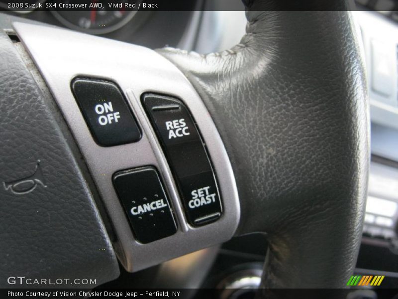 Vivid Red / Black 2008 Suzuki SX4 Crossover AWD