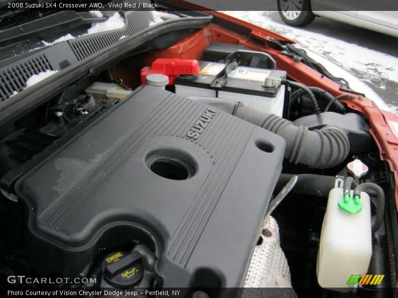 Vivid Red / Black 2008 Suzuki SX4 Crossover AWD
