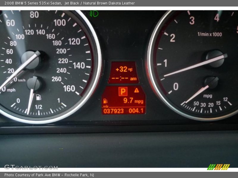 Jet Black / Natural Brown Dakota Leather 2008 BMW 5 Series 535xi Sedan