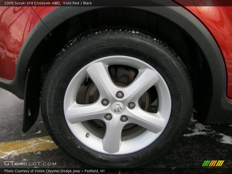 Vivid Red / Black 2008 Suzuki SX4 Crossover AWD