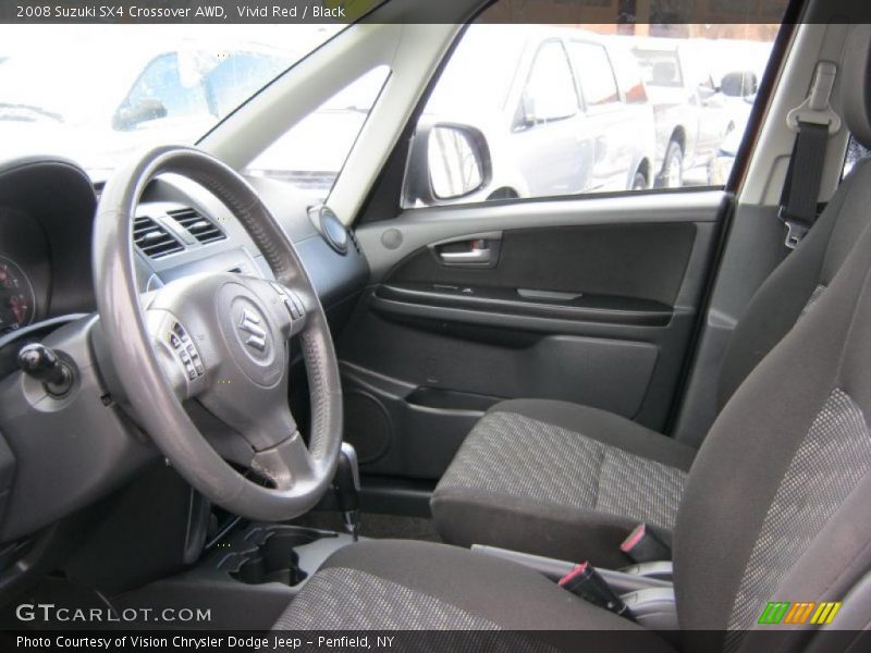 Vivid Red / Black 2008 Suzuki SX4 Crossover AWD