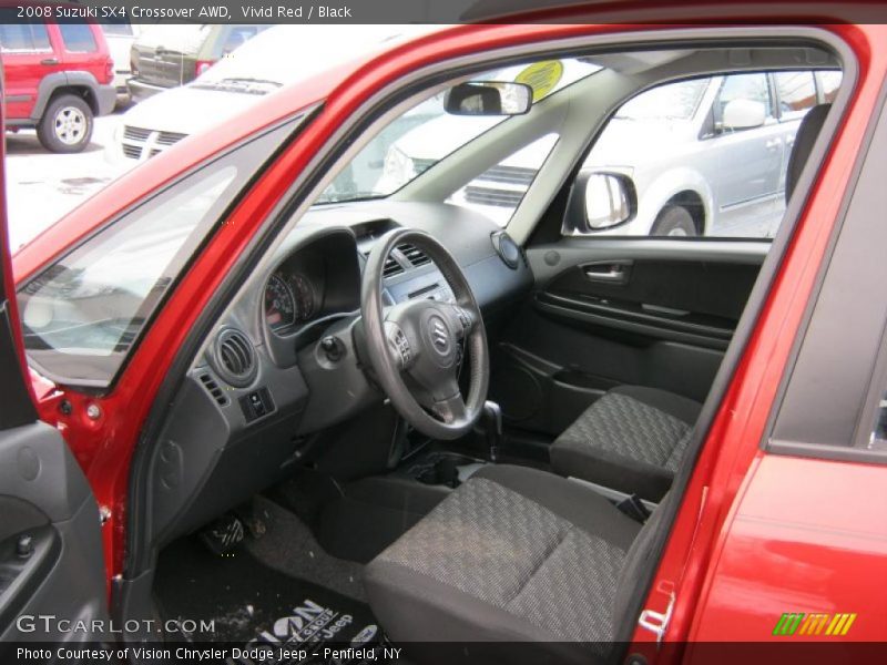 Vivid Red / Black 2008 Suzuki SX4 Crossover AWD