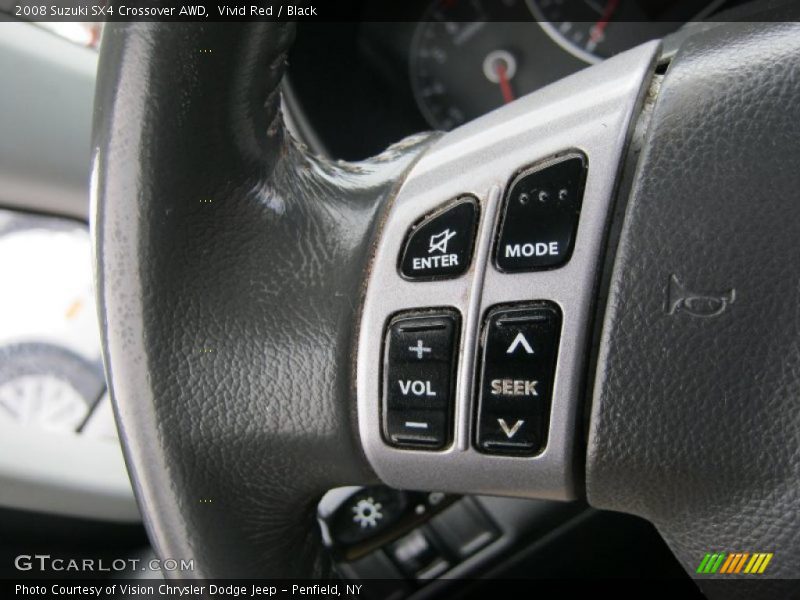 Vivid Red / Black 2008 Suzuki SX4 Crossover AWD