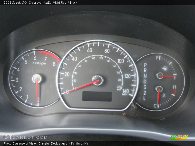 Vivid Red / Black 2008 Suzuki SX4 Crossover AWD