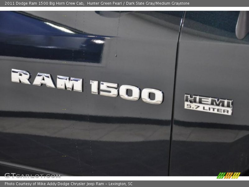 Hunter Green Pearl / Dark Slate Gray/Medium Graystone 2011 Dodge Ram 1500 Big Horn Crew Cab
