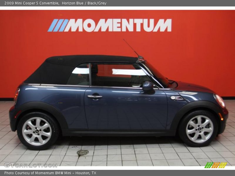 Horizon Blue / Black/Grey 2009 Mini Cooper S Convertible