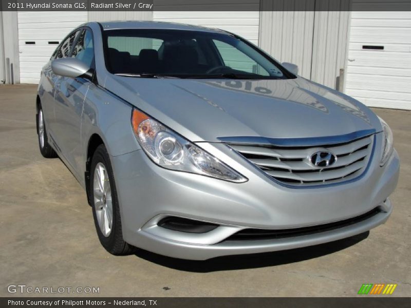 Radiant Silver / Gray 2011 Hyundai Sonata GLS