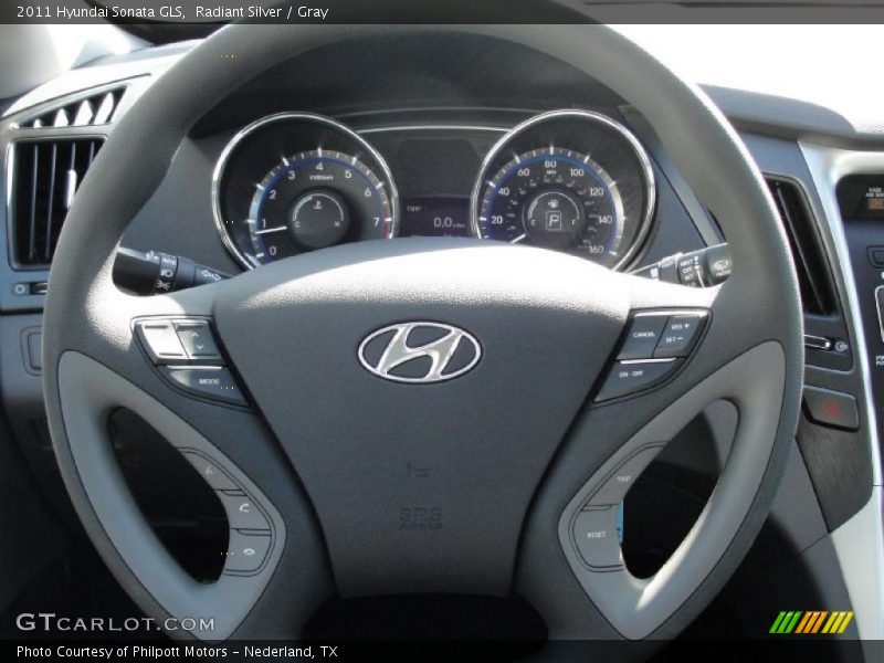 Radiant Silver / Gray 2011 Hyundai Sonata GLS