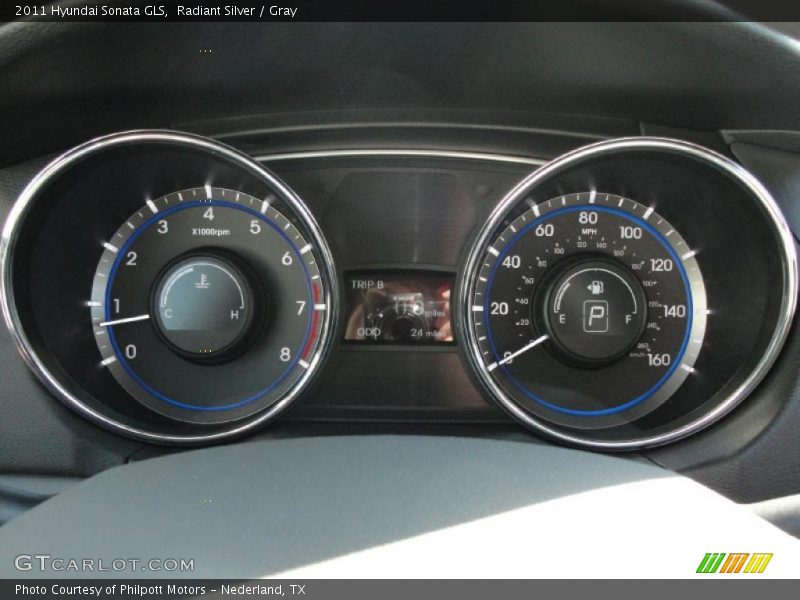 Radiant Silver / Gray 2011 Hyundai Sonata GLS