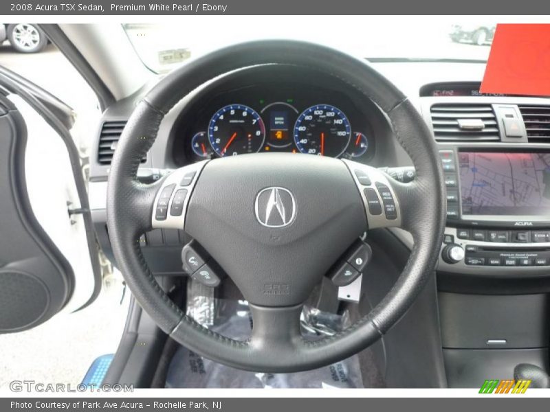Premium White Pearl / Ebony 2008 Acura TSX Sedan