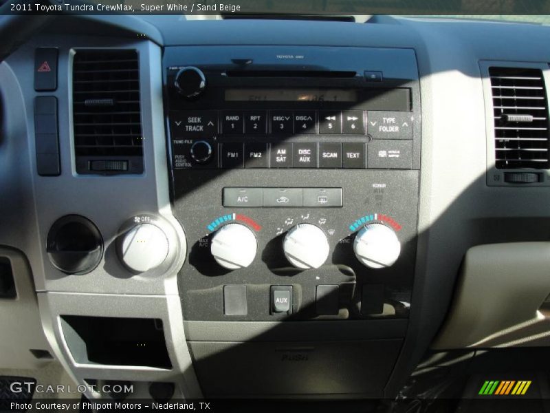 Super White / Sand Beige 2011 Toyota Tundra CrewMax