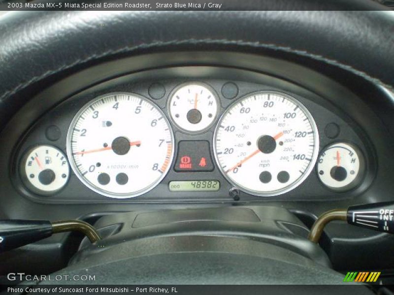 Strato Blue Mica / Gray 2003 Mazda MX-5 Miata Special Edition Roadster