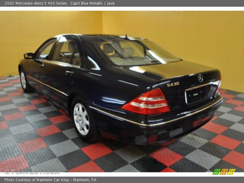 Capri Blue Metallic / Java 2002 Mercedes-Benz S 430 Sedan