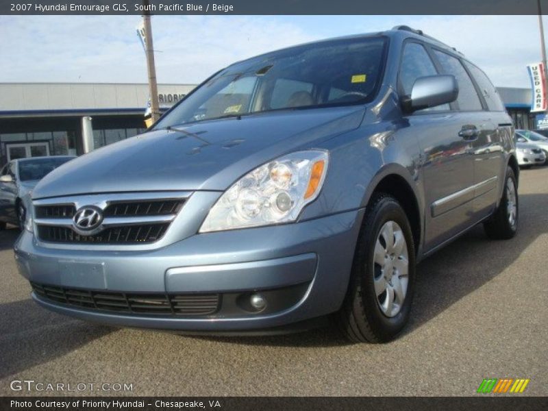 South Pacific Blue / Beige 2007 Hyundai Entourage GLS