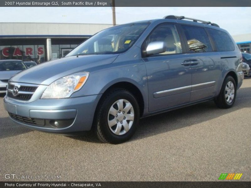 South Pacific Blue / Beige 2007 Hyundai Entourage GLS