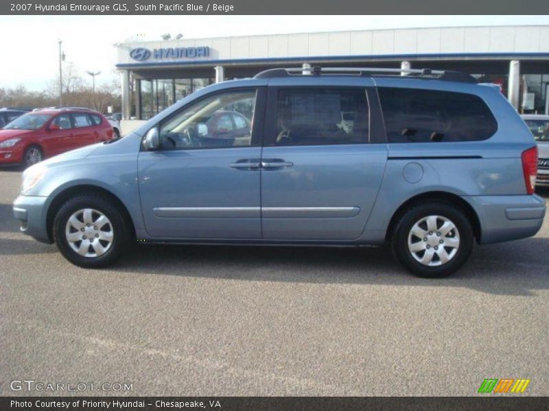 South Pacific Blue / Beige 2007 Hyundai Entourage GLS