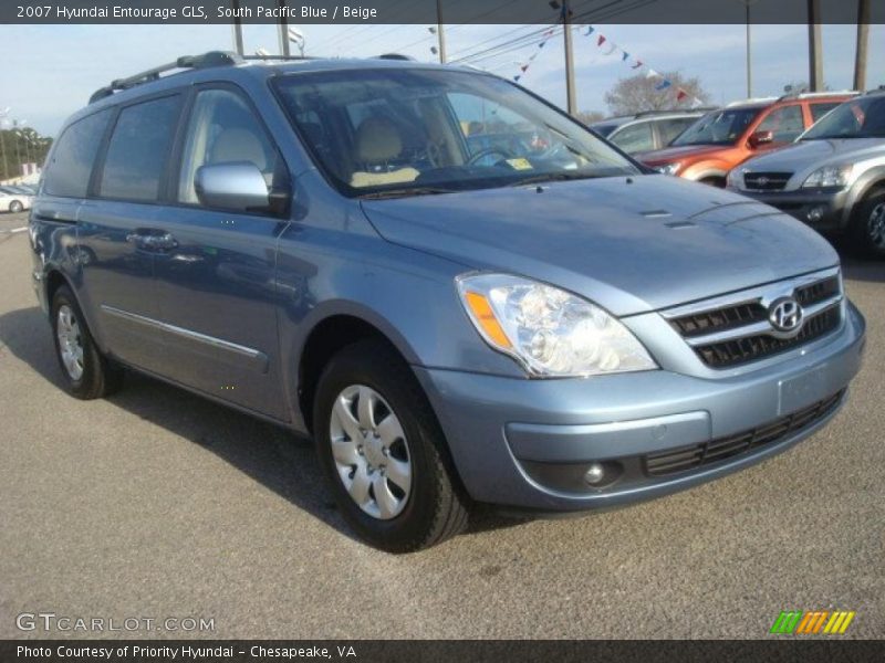South Pacific Blue / Beige 2007 Hyundai Entourage GLS