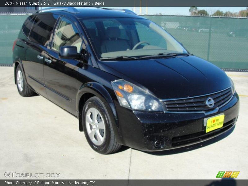 Galaxy Black Metallic / Beige 2007 Nissan Quest 3.5 S