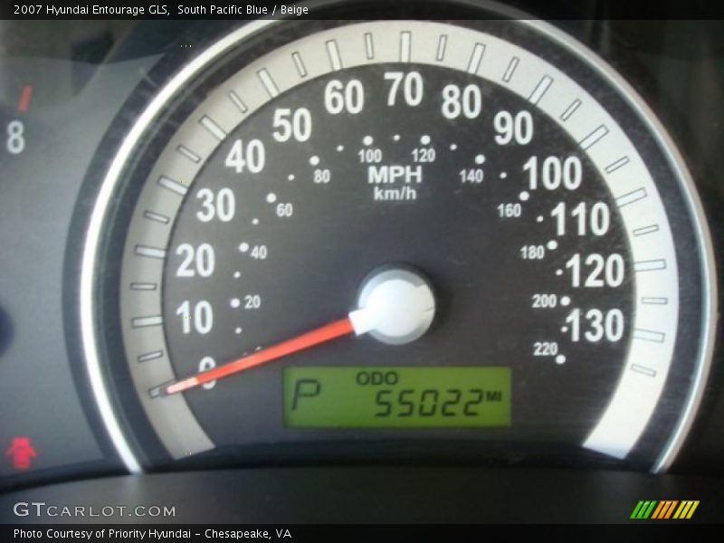 South Pacific Blue / Beige 2007 Hyundai Entourage GLS