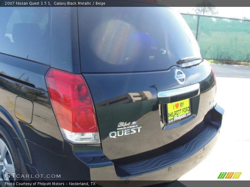 Galaxy Black Metallic / Beige 2007 Nissan Quest 3.5 S