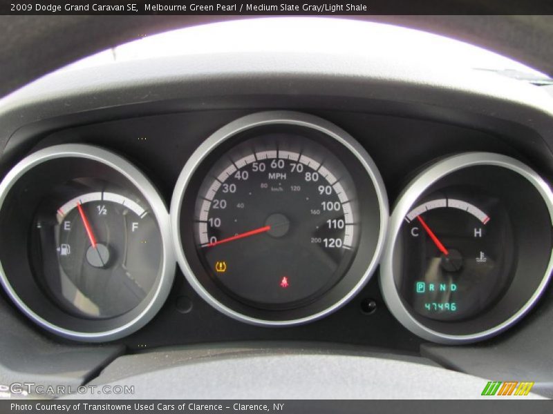 Melbourne Green Pearl / Medium Slate Gray/Light Shale 2009 Dodge Grand Caravan SE