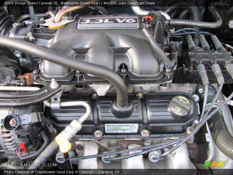 Melbourne Green Pearl / Medium Slate Gray/Light Shale 2009 Dodge Grand Caravan SE