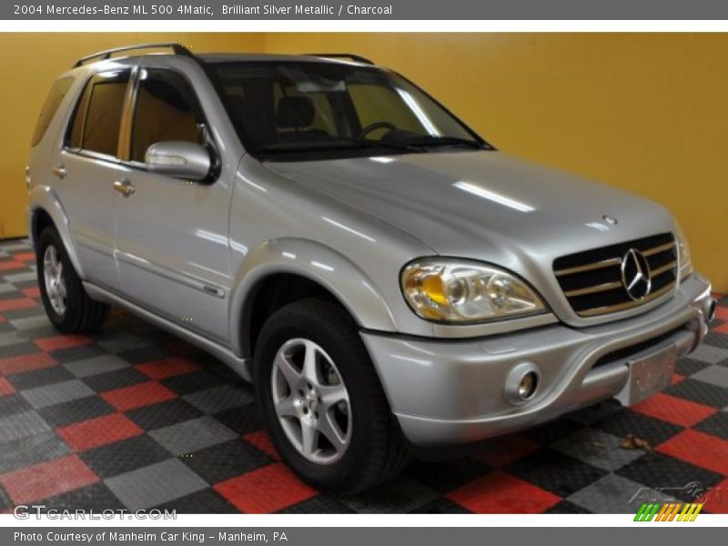 Brilliant Silver Metallic / Charcoal 2004 Mercedes-Benz ML 500 4Matic