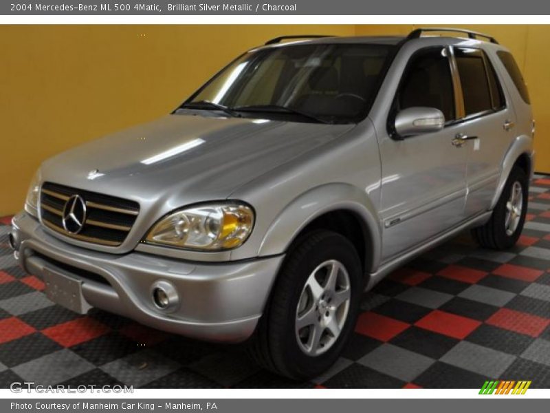 Brilliant Silver Metallic / Charcoal 2004 Mercedes-Benz ML 500 4Matic