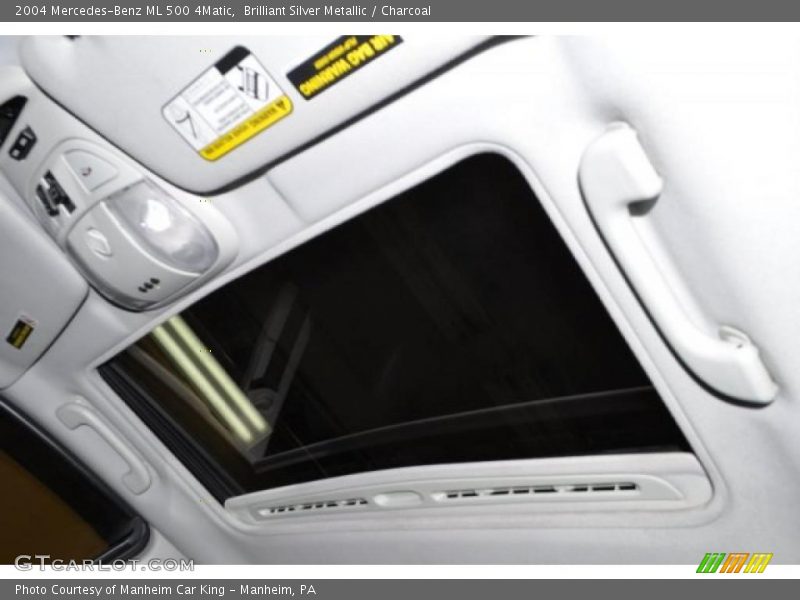 Brilliant Silver Metallic / Charcoal 2004 Mercedes-Benz ML 500 4Matic