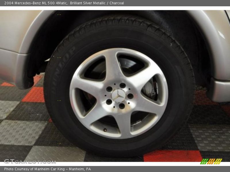 Brilliant Silver Metallic / Charcoal 2004 Mercedes-Benz ML 500 4Matic