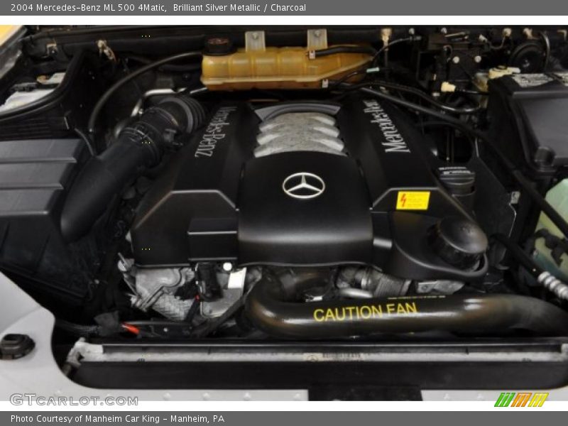 Brilliant Silver Metallic / Charcoal 2004 Mercedes-Benz ML 500 4Matic
