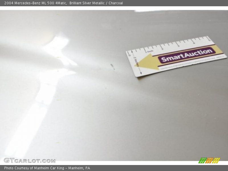 Brilliant Silver Metallic / Charcoal 2004 Mercedes-Benz ML 500 4Matic