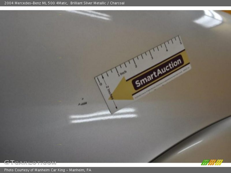 Brilliant Silver Metallic / Charcoal 2004 Mercedes-Benz ML 500 4Matic