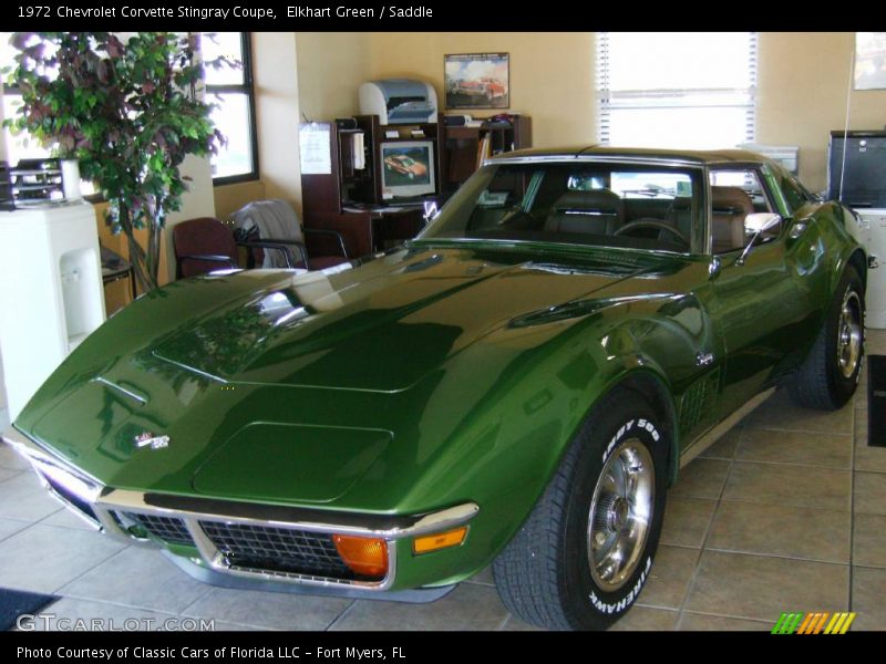 Elkhart Green / Saddle 1972 Chevrolet Corvette Stingray Coupe