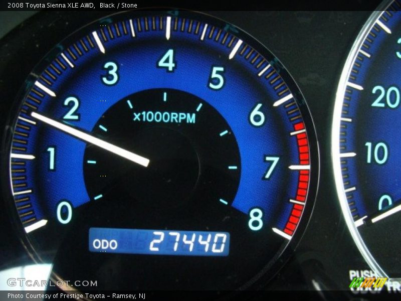 Black / Stone 2008 Toyota Sienna XLE AWD