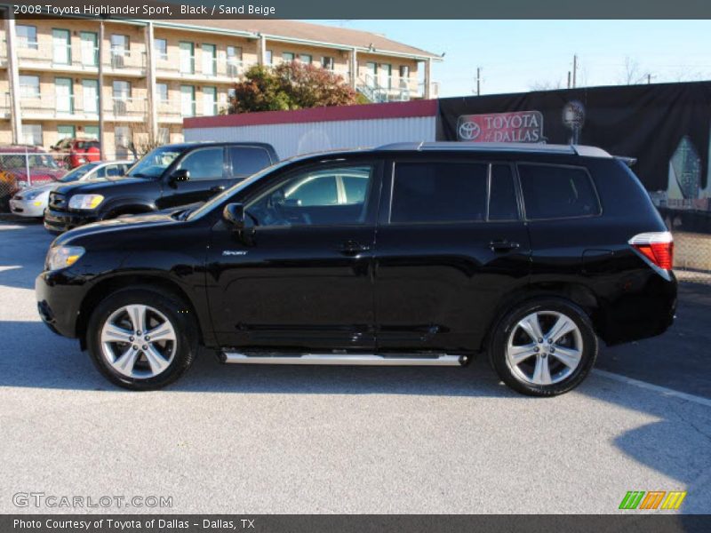 Black / Sand Beige 2008 Toyota Highlander Sport