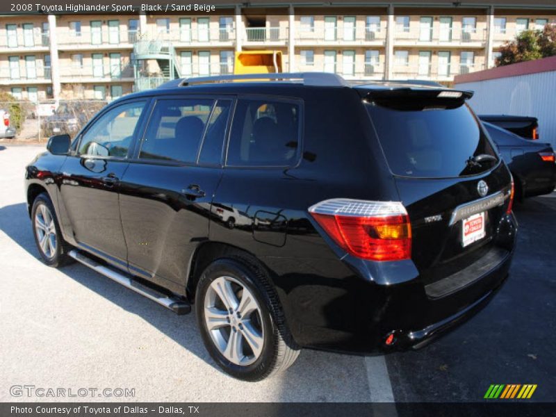 Black / Sand Beige 2008 Toyota Highlander Sport