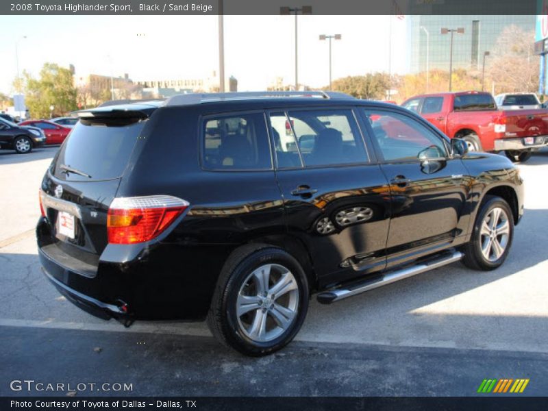 Black / Sand Beige 2008 Toyota Highlander Sport