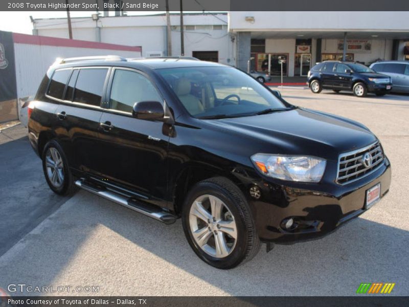 Black / Sand Beige 2008 Toyota Highlander Sport