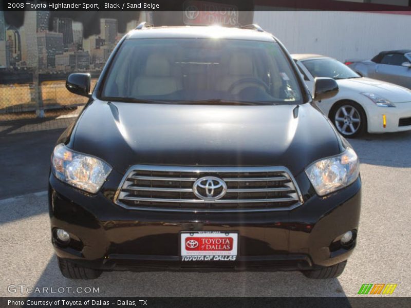 Black / Sand Beige 2008 Toyota Highlander Sport
