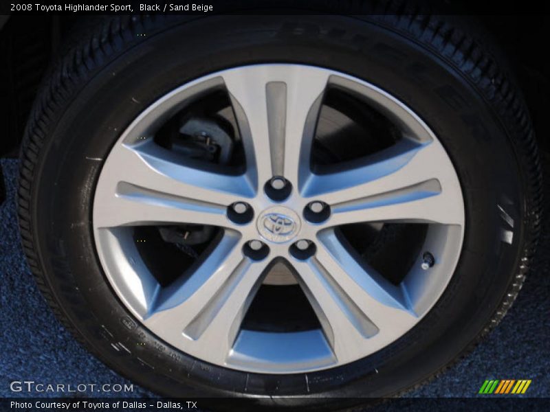 Black / Sand Beige 2008 Toyota Highlander Sport