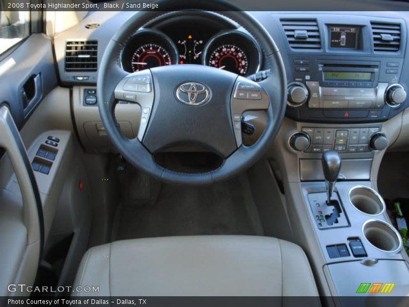 Black / Sand Beige 2008 Toyota Highlander Sport
