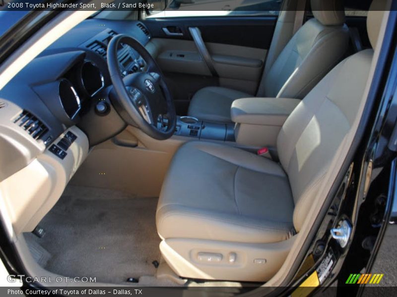 Black / Sand Beige 2008 Toyota Highlander Sport
