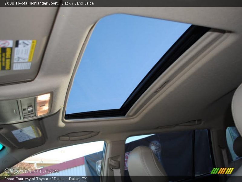 Black / Sand Beige 2008 Toyota Highlander Sport