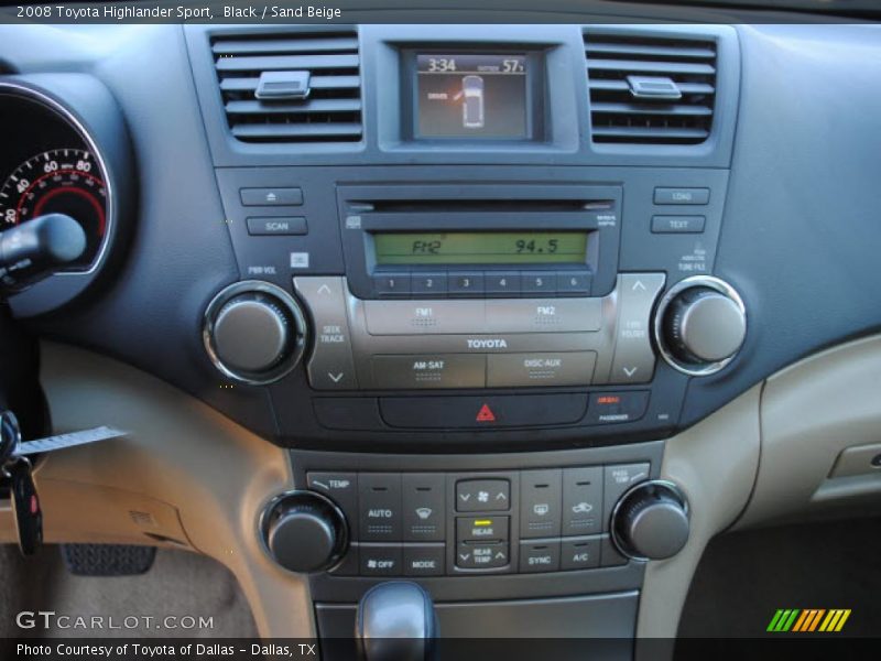 Black / Sand Beige 2008 Toyota Highlander Sport