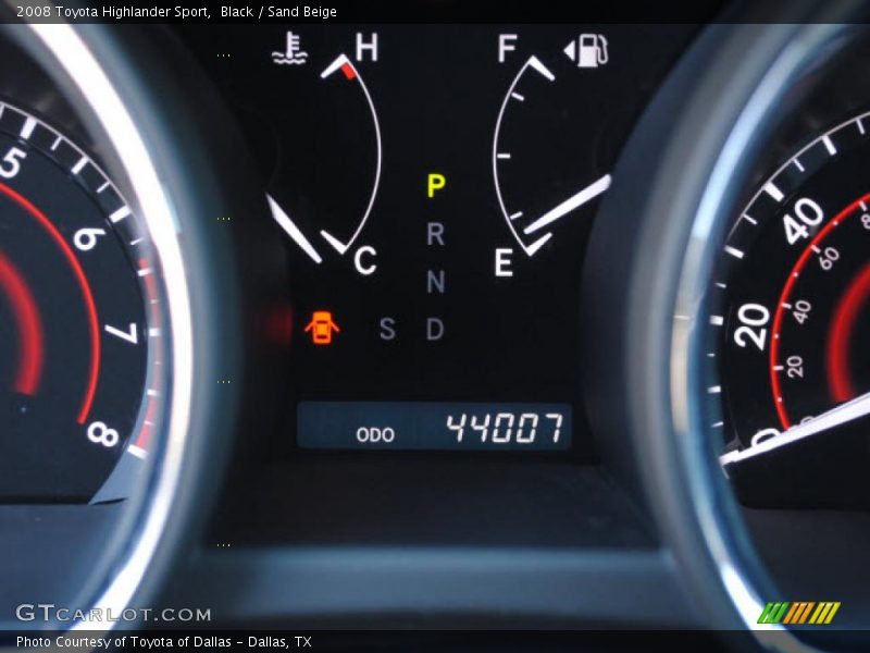 Black / Sand Beige 2008 Toyota Highlander Sport