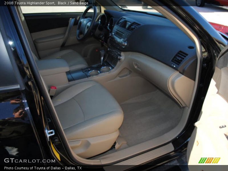 Black / Sand Beige 2008 Toyota Highlander Sport