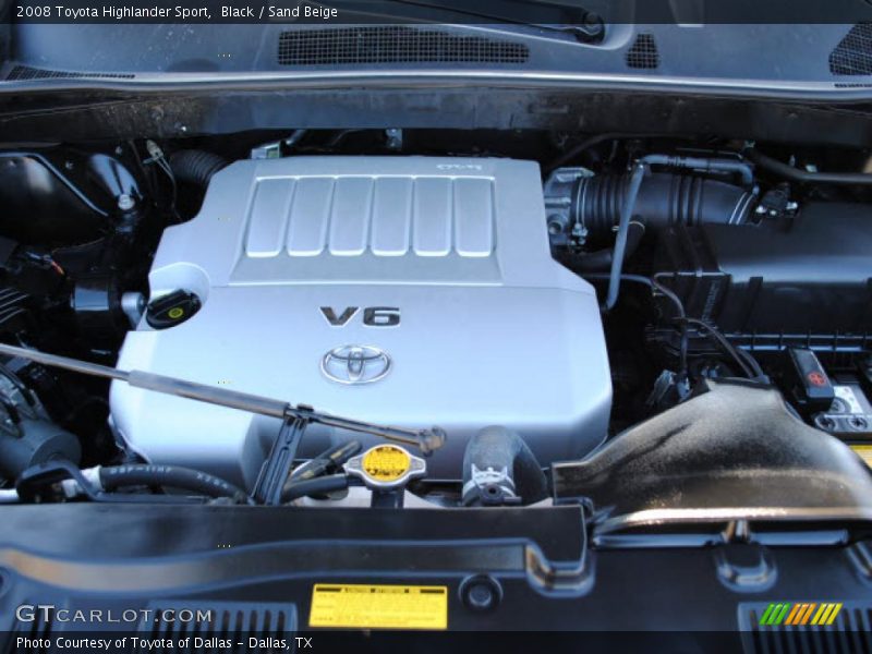 Black / Sand Beige 2008 Toyota Highlander Sport