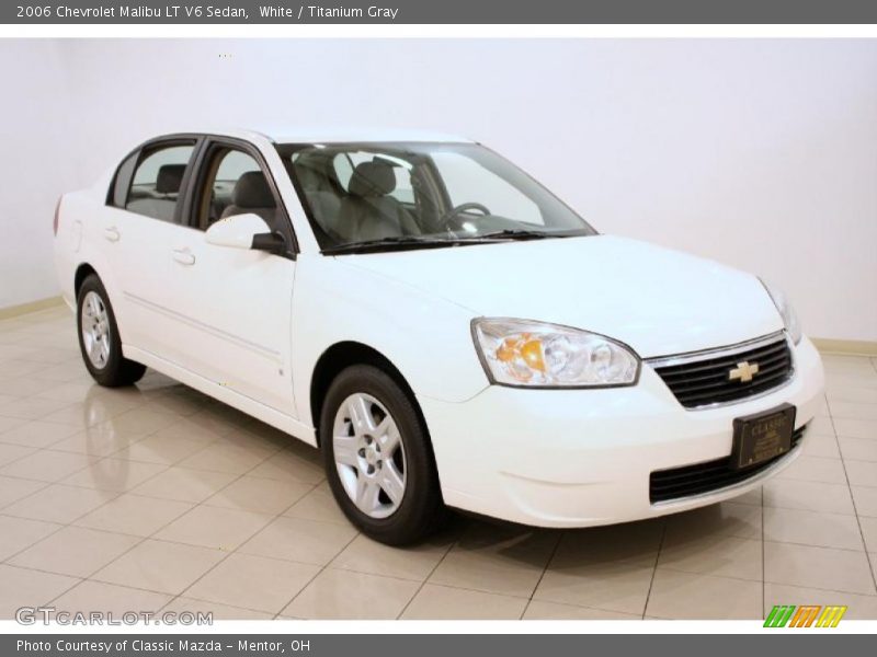 White / Titanium Gray 2006 Chevrolet Malibu LT V6 Sedan